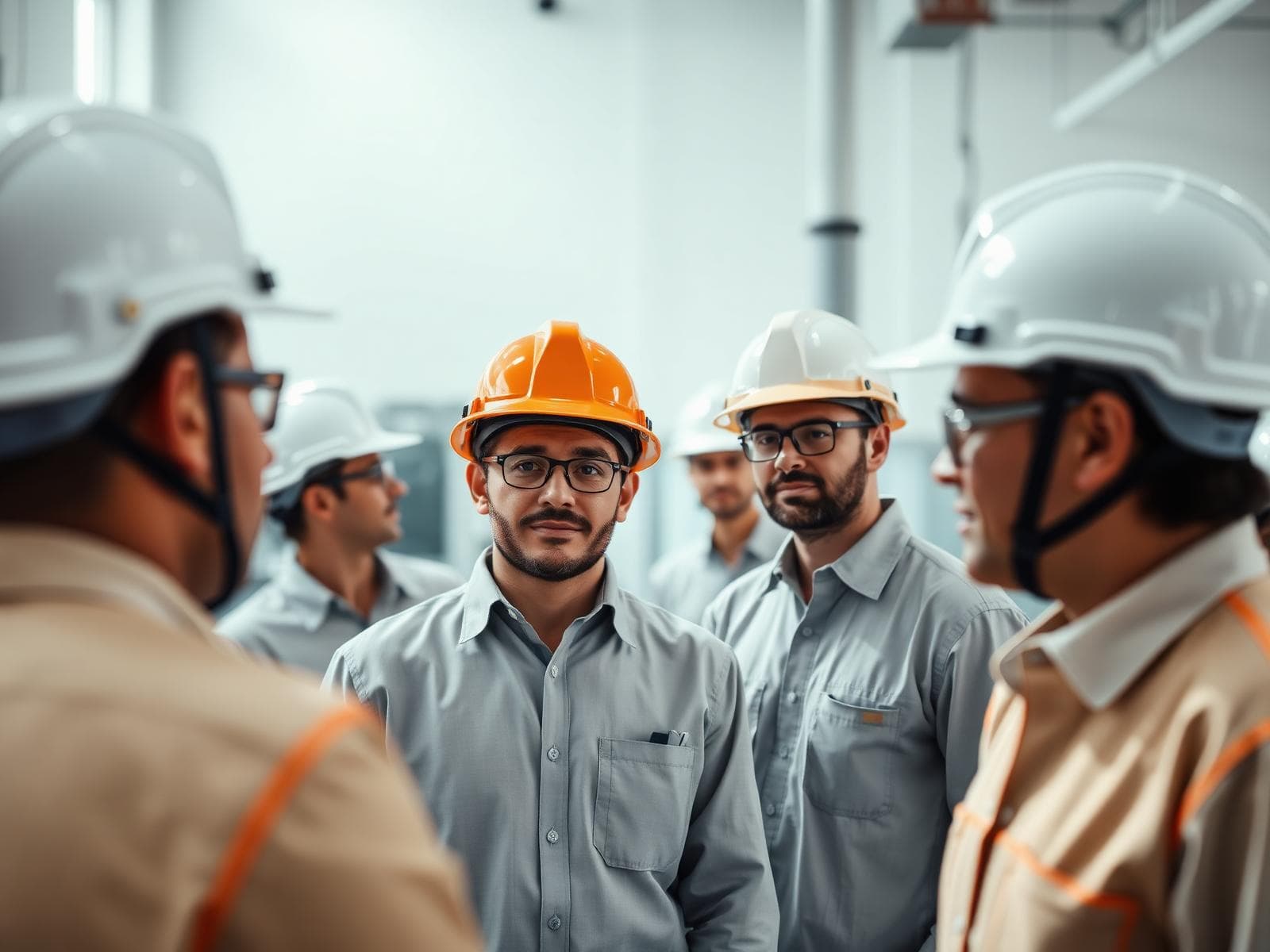 Colaboradores em treinamento de segurança